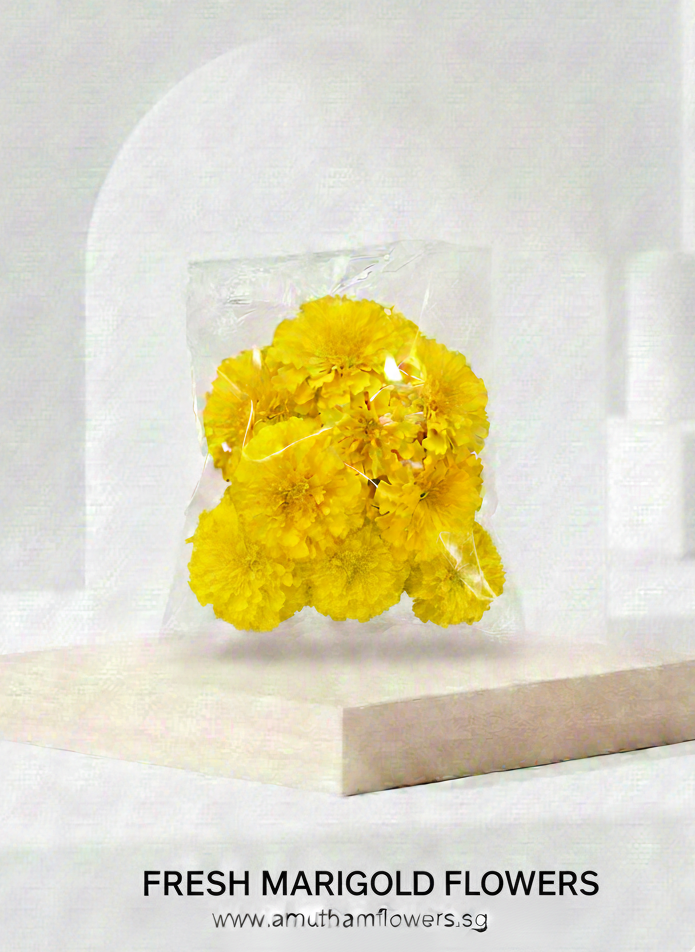 Yellow Marigold Flowers Packet