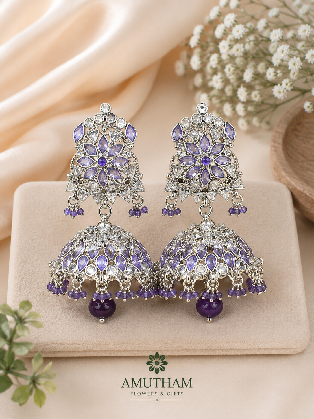 ✨ Premium Silver-Plated Jhumkas ✨