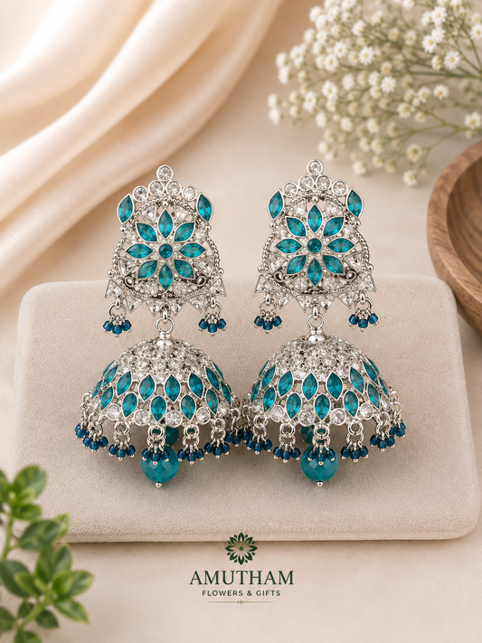 ✨ Premium Silver-Plated Jhumkas ✨