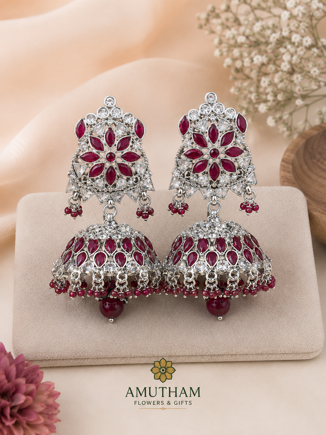 ✨ Premium Silver-Plated Jhumkas ✨